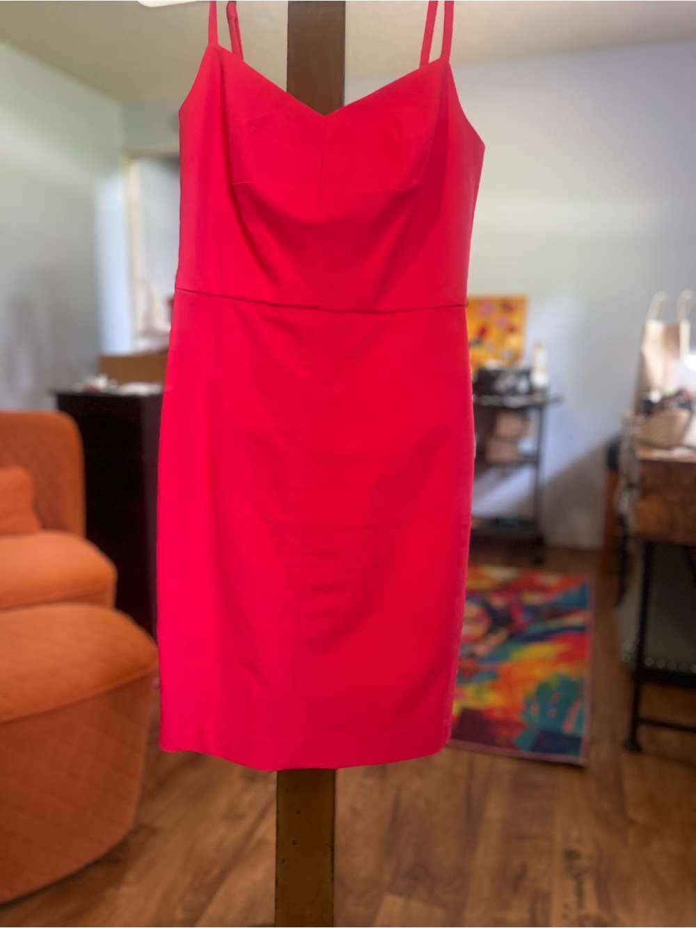 Banana Republic Bright Pink Double-Strap Sheath Dress
